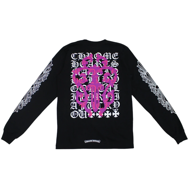 Chrome Hearts Eye Chart Dagger Longsleeve T-shirt Black Hover Image