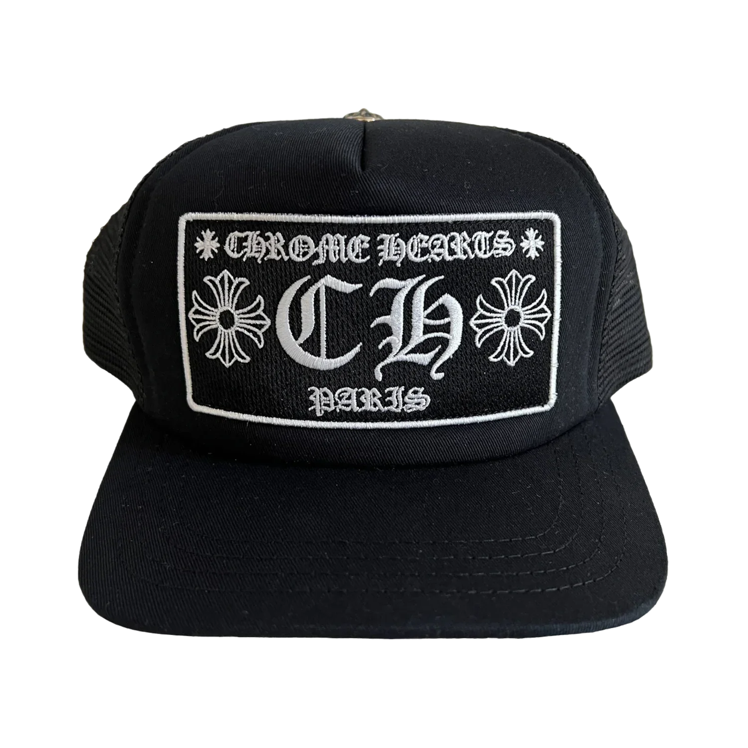 Chrome Hearts CH Paris Trucker Hat Black