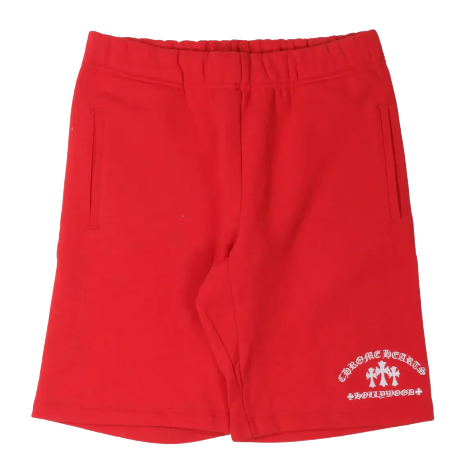Chrome Hearts Triple Cross Embroidered King Taco Sweat Shorts Red