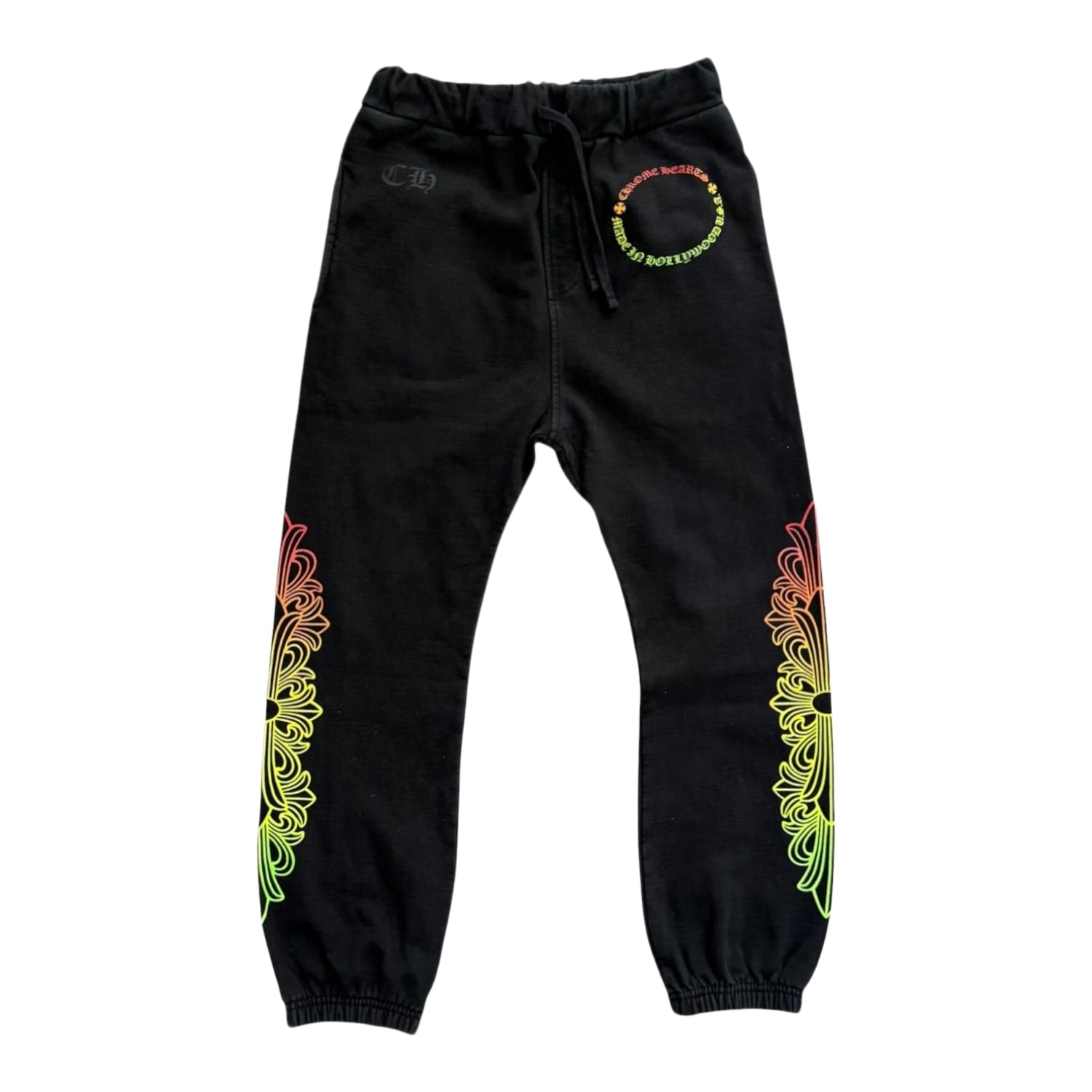 Chrome Hearts Gradient Floral Cross Sweatpants Black