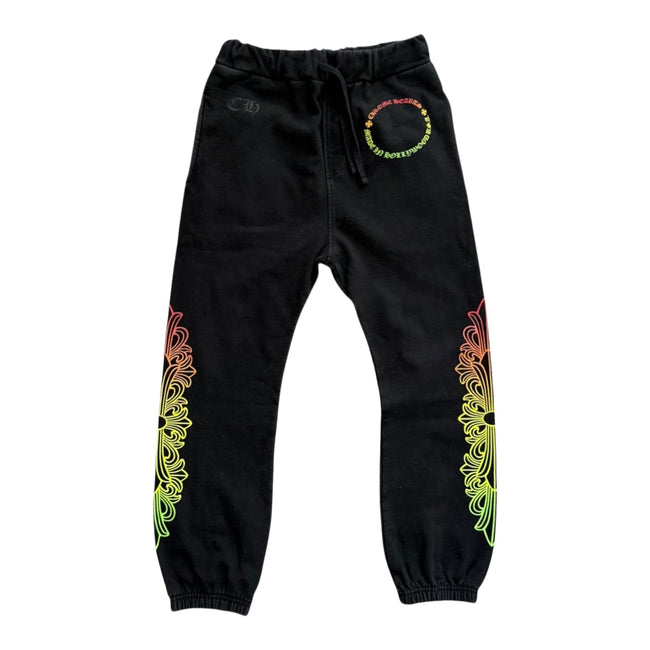 Chrome Hearts Gradient Floral Cross Sweatpants Black Hover Image
