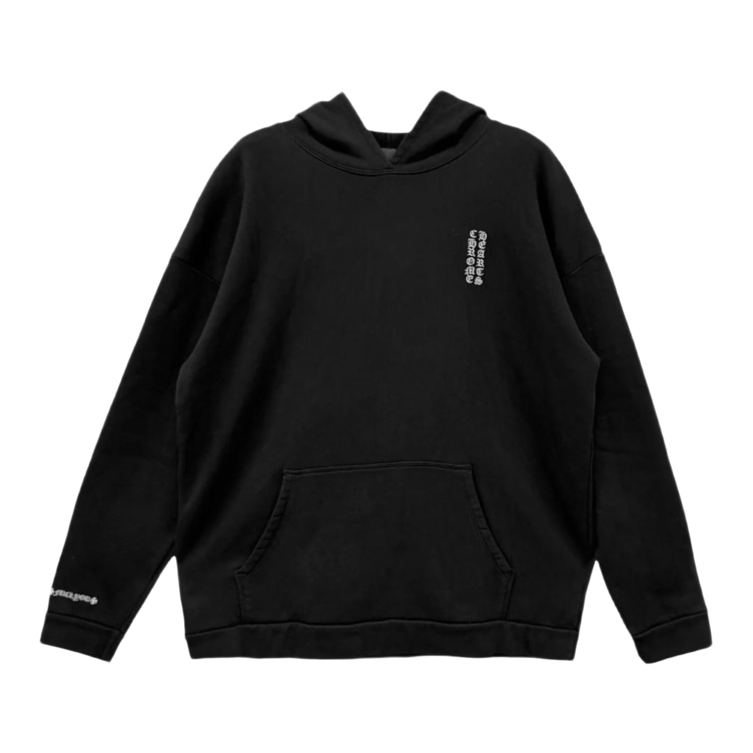 Chrome Hearts Vertical Embroidered FU Pullover Hoodie