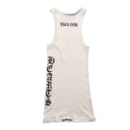 Chrome Hearts Vintage Ribbed Side Logo Fuck You Tank Top White