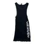 Chrome Hearts Vintage Ribbed Side Logo Fuck You Tank Top Black