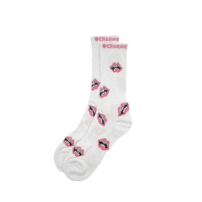 Chrome Hearts Matty Boy Chomper Socks White/Pink Hover Image