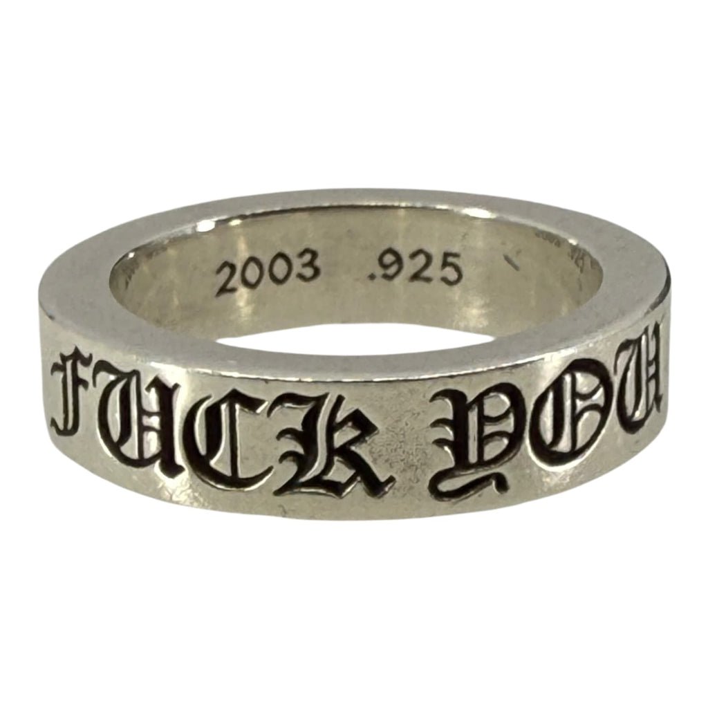 Chrome Hearts Silver Fuck You Ring - US Size 9
