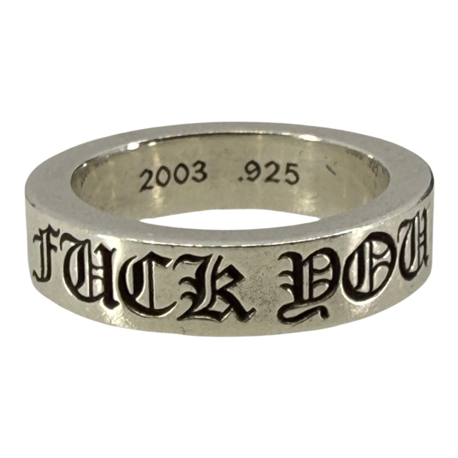 Chrome Hearts Silver Fuck You Ring - US Size 9