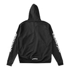 Chrome Hearts Vertical Logo Zip Up Hoodie Black/White