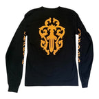 Chrome Hearts Yellow Dagger Script L/s T-shirt Black