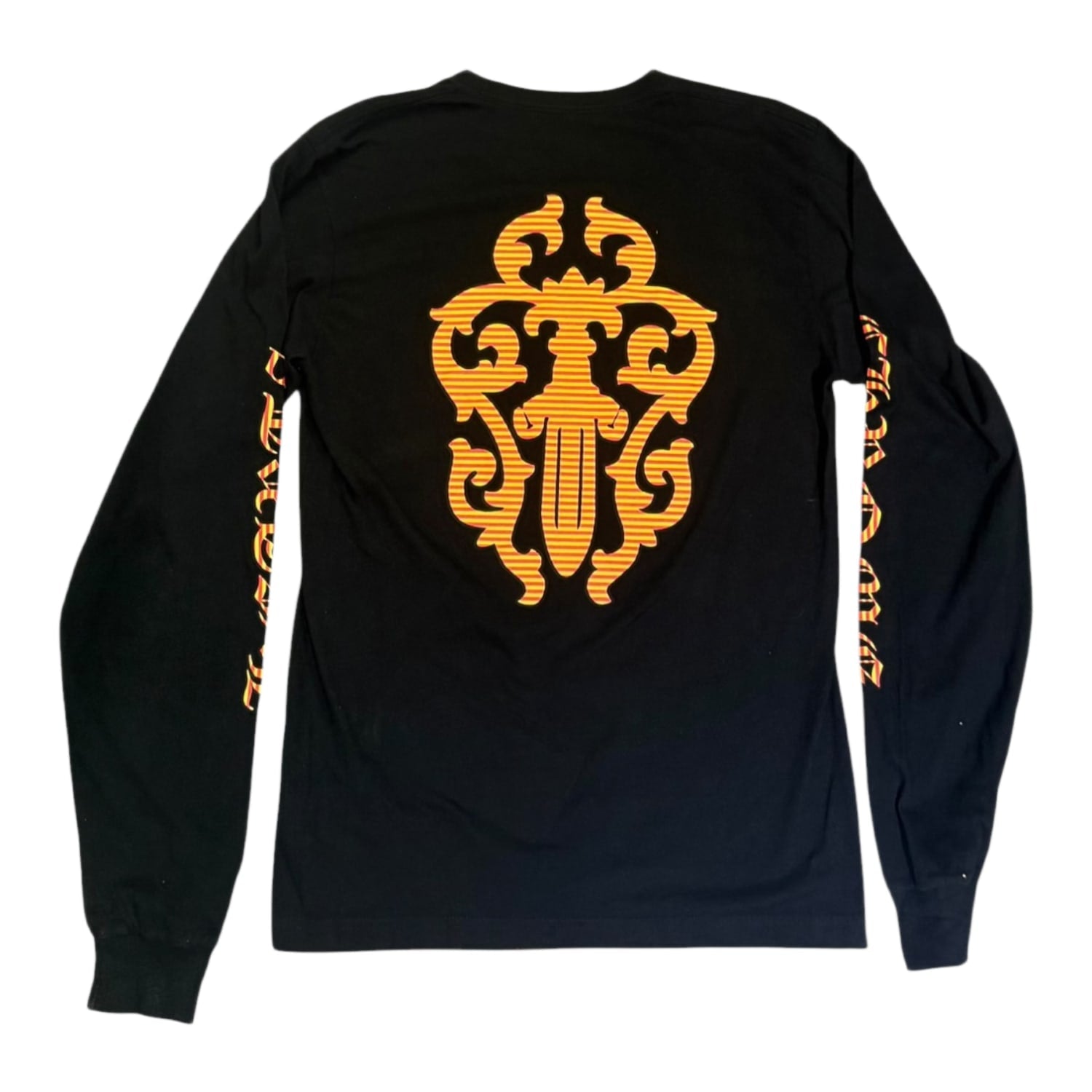 Chrome Hearts Yellow Dagger Script L/s T-shirt Black
