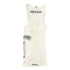 Chrome Hearts Vintage Side T-Bar Cross Fuck You Tank Top White