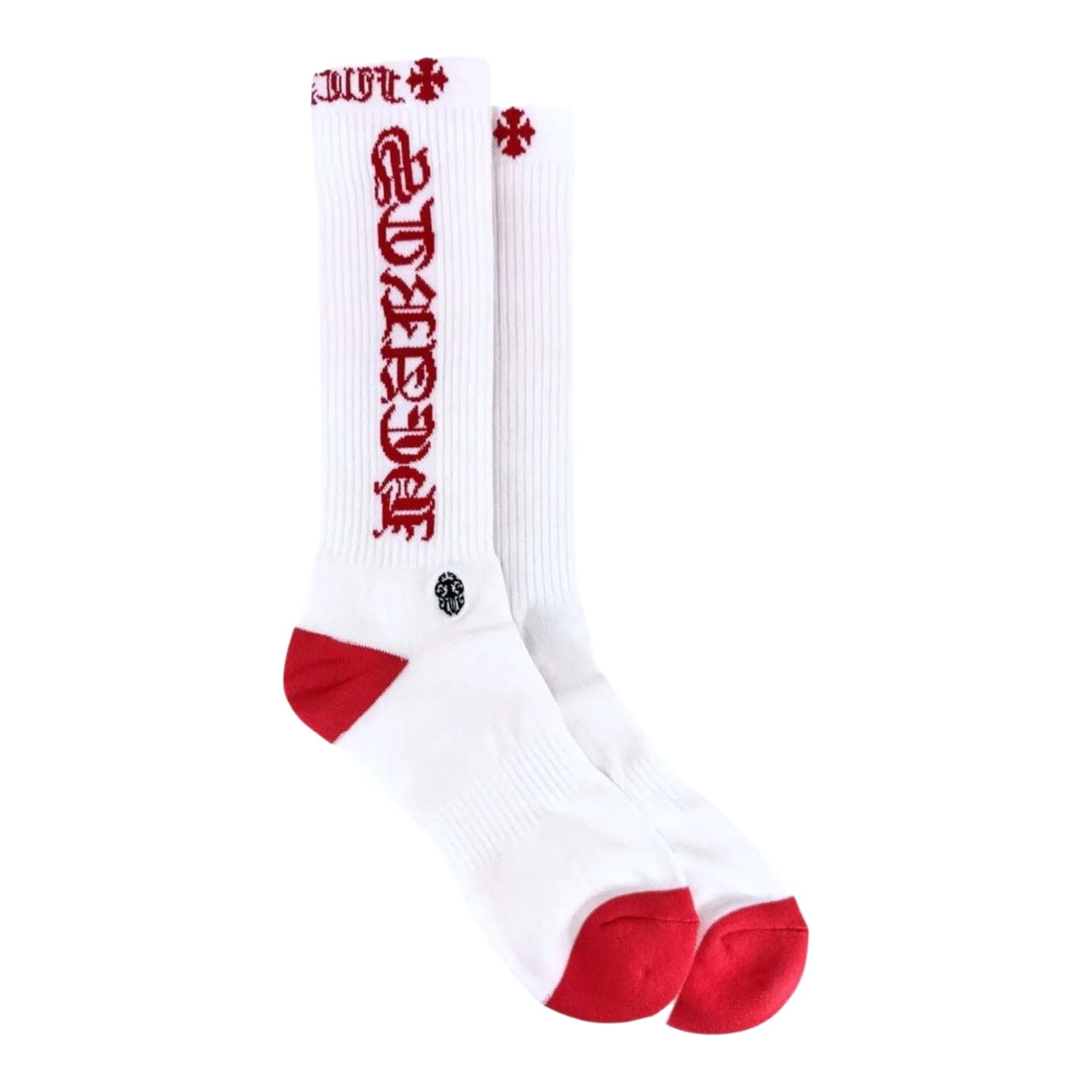 Chrome Hearts Fuck You Logo Socks White/Red