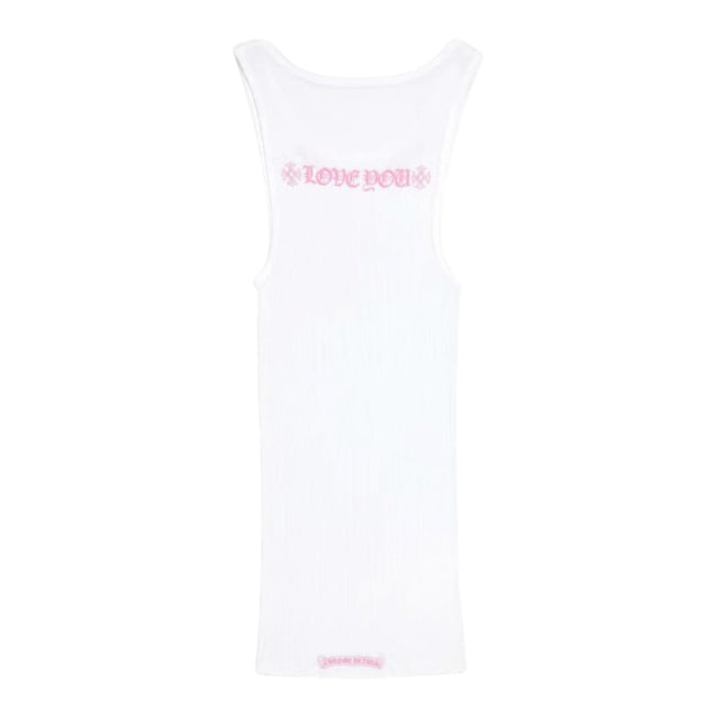 Chrome Hearts Love You Rib Tank White/Pink Main Image